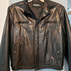 WILSON Black Leather Men's Jacket