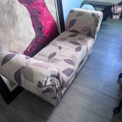 Side Couch And Matching Puff 