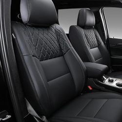 PTYYDS Seat Covers Compatible with 2011-2021 Jeep Grand Cherokee Seat Covers Full Set Leather Seat Protector Replacement for 2011-2021 Jeep Grand Cher