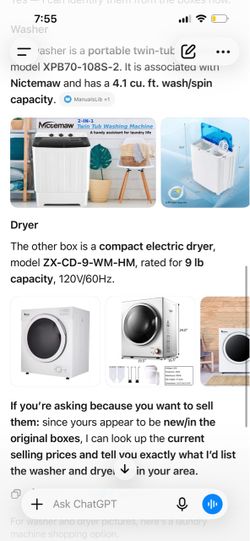 Portable washer and dryer