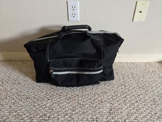 Black Duffel Bag with Gray Trim