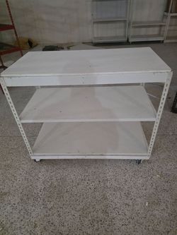 Heavy Duty 3-Tier Rolling Utility Cart / Industrial Storage Shelf (4'x2'x4')