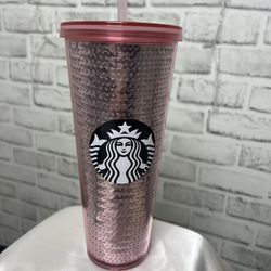 Starbucks Pink Sequins Tumbler