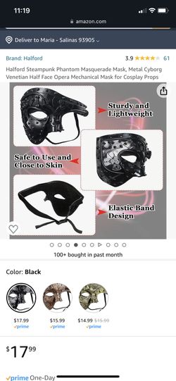 Halfort Steam Punk Halloween Mask