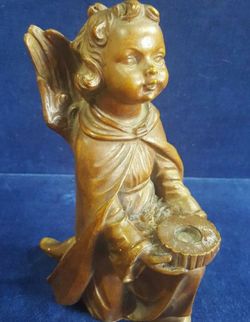Vintage German Gold Angel Cherub Candle Holder!!!