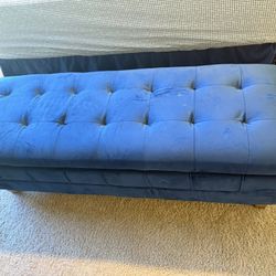 Ottoman With Storage - Velvet Finish( Move out Sale)