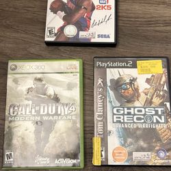 🎮 Video Game Lot – PS2 & Xbox 360 (3 Games)