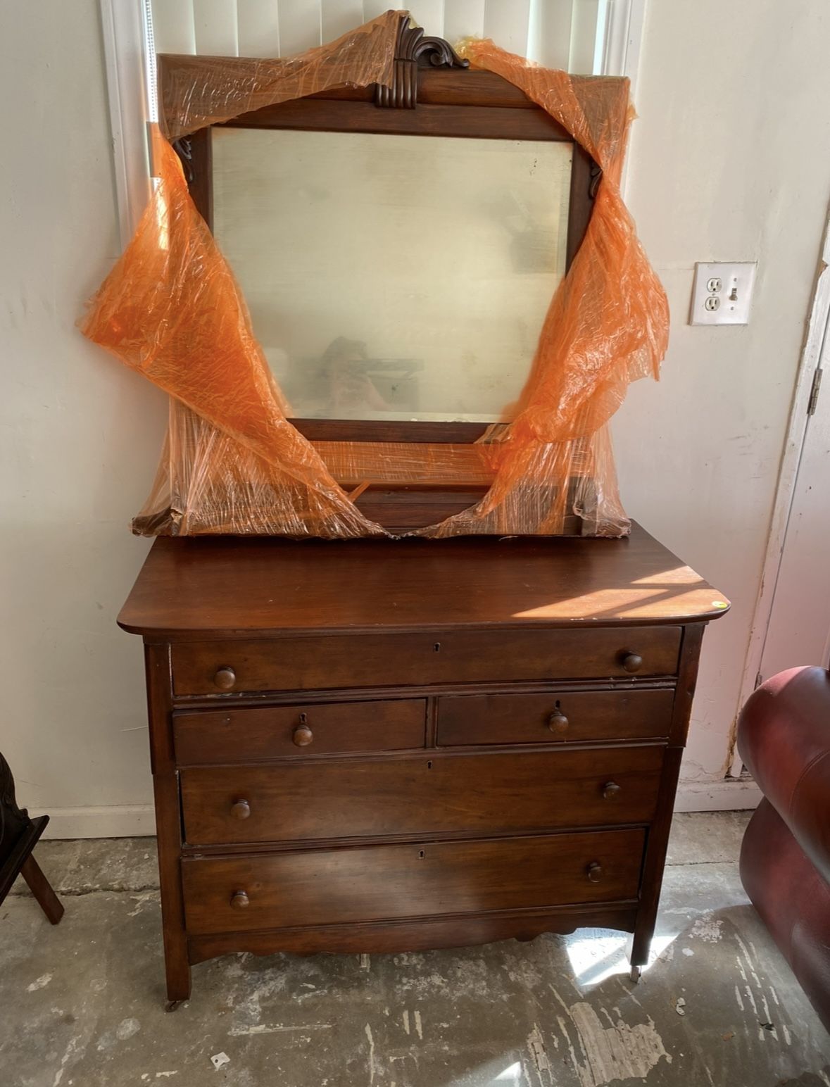 Antique Dresser With Mirror