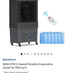 3500-CFM 3-Speed Portable Evaporative Cooler for 1100-sq ft
