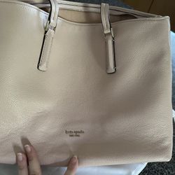 Kate Spade Leather Pale Vellum Tote Bag LIKE NEW!