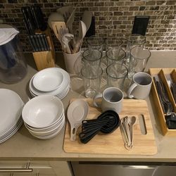 Dishes, Utensils, Kitchenware, Glasses, Drying Rack