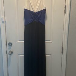 Gown - Blue And Cream And Black Price Reduced 