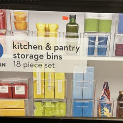 iDESIGN Kitchen and Pantry Storage Bins, 18-piece Set