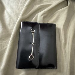 Gucci Black Leather Bi Fold Wallet 