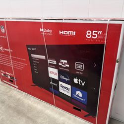 TCL 85” SMART  ROKU TV 4K UHD NEW IN BOX! DELIVERY AVAILABLE! PRICE FIRM!