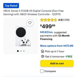 Xbox series S, 120 fps runs great read description