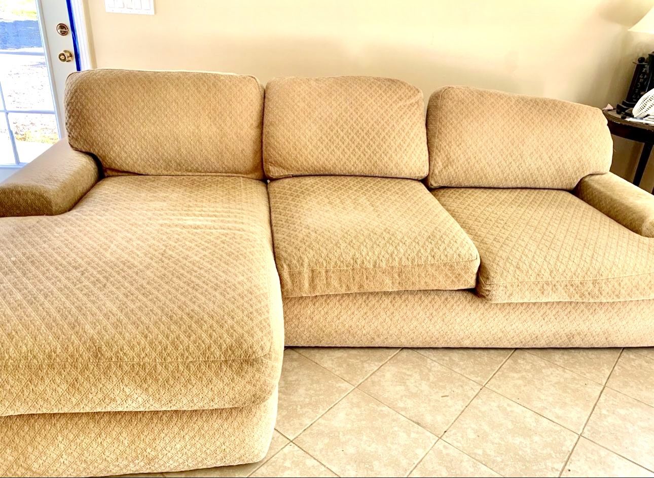 Two piece Reversible Chaise Sofa