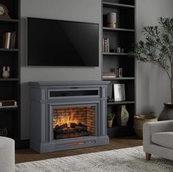 Freestanding Electric Fireplace TV Stand in Blue Ash