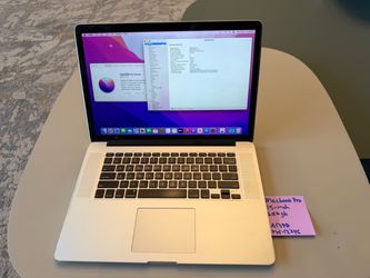 Apple MacBook Pro A1398 Laptop 15" Intel I7 CPU 16GB RAM 256 SSD