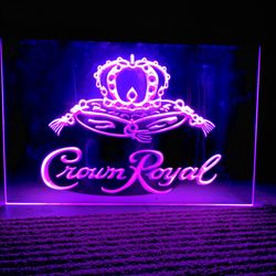 CROWN ROYAL LED NEON LIGHT SIGN 8x12