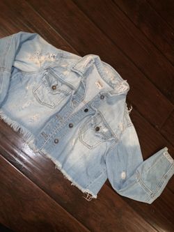 Crop jean jacket