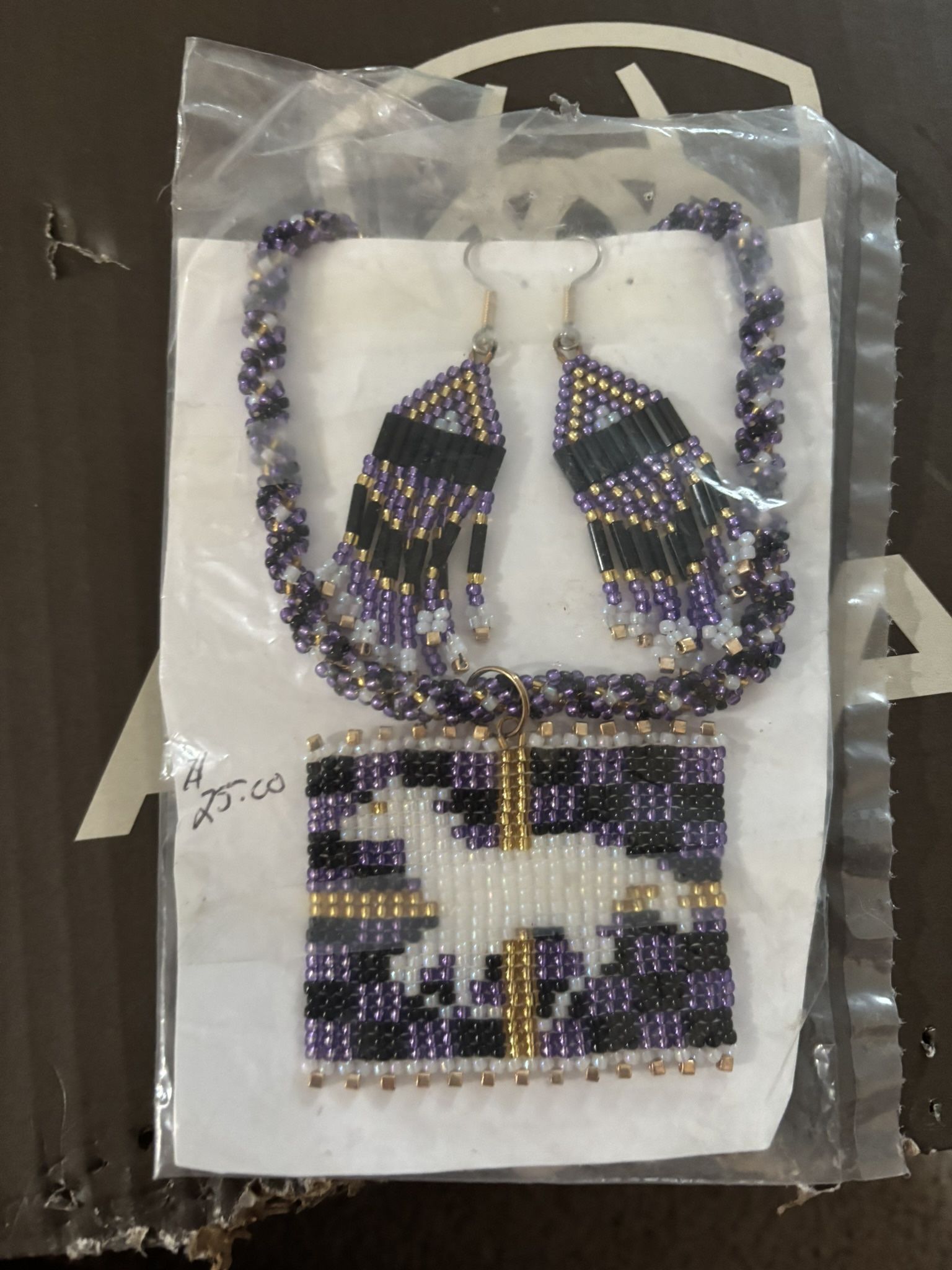 Beaded Necklace & Earrings