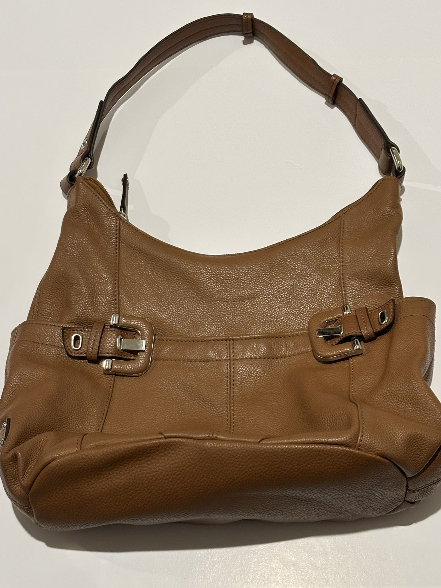 Tignanello Deep Tan Leather Shoulder Bag