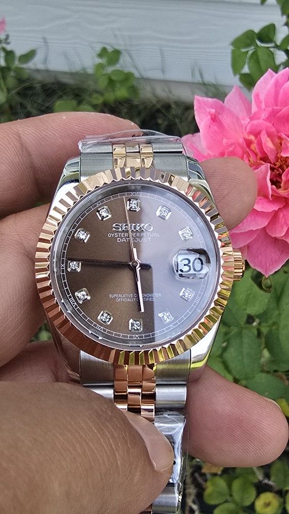 Custom Seiko MOD Datejust 36mm $375