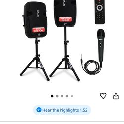 PYRE PORTABLE BLUETOOTH PA SPEAKERS