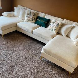 Convertible Sectional Sofa 110" U-Shape Sofa Couch