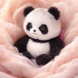 Plush Panda With Pink Wings
