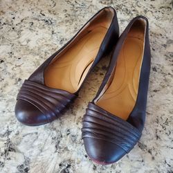 Naturalizer Brown Leather Ballet Flats 7.5