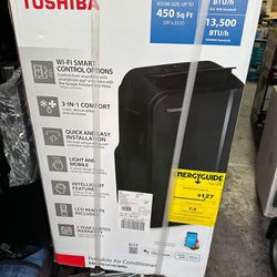 Toshiba WiFi Portable Air Conditioner Dehumidifier 115 Volt 13500 BTU w Remote. Brand New 