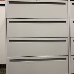 USED HON 4-Drawer Lateral File Cabinet with Key & Lock