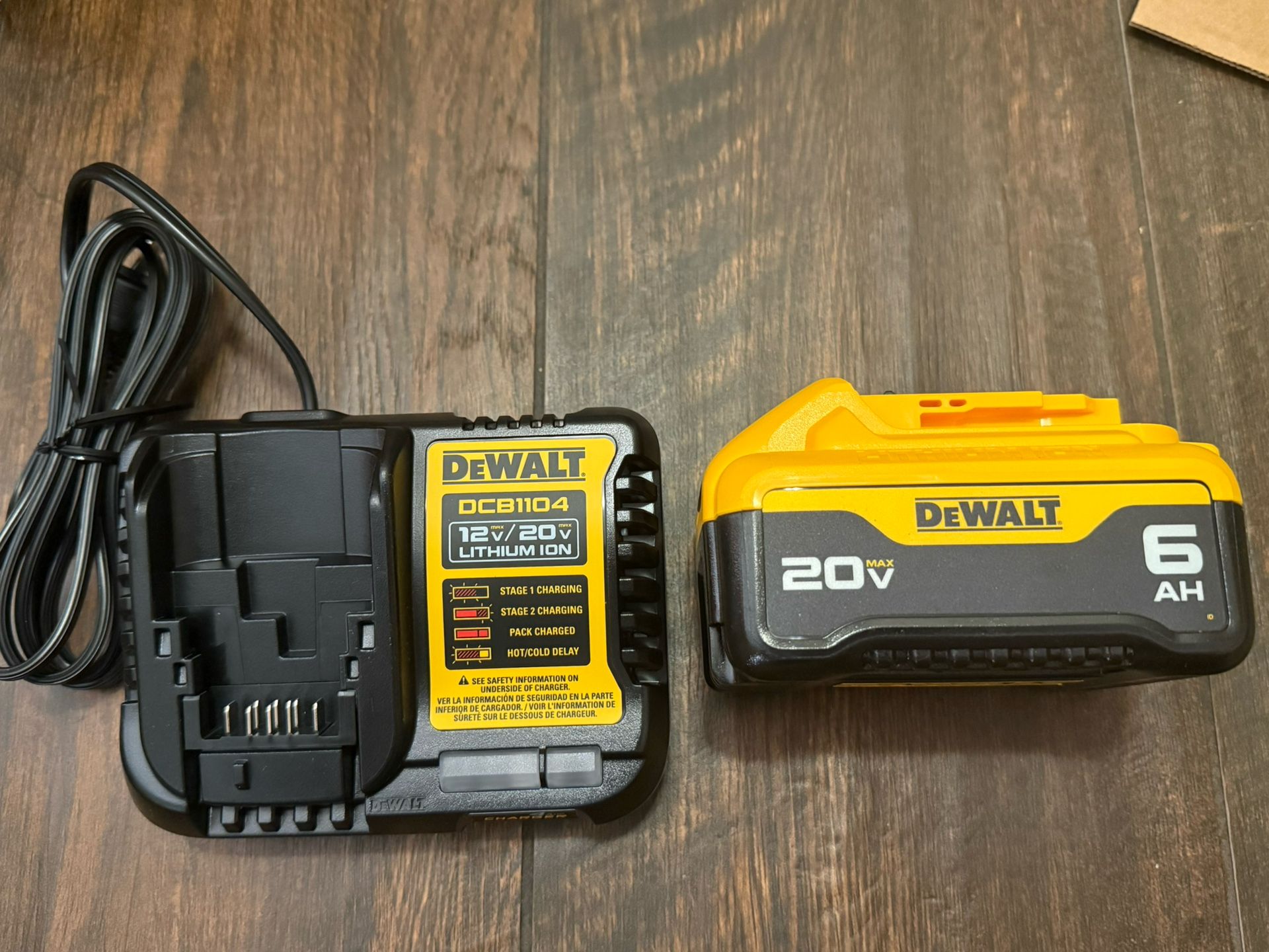 Brand New Dewalt 6ah Battery And 4 Amp Charger