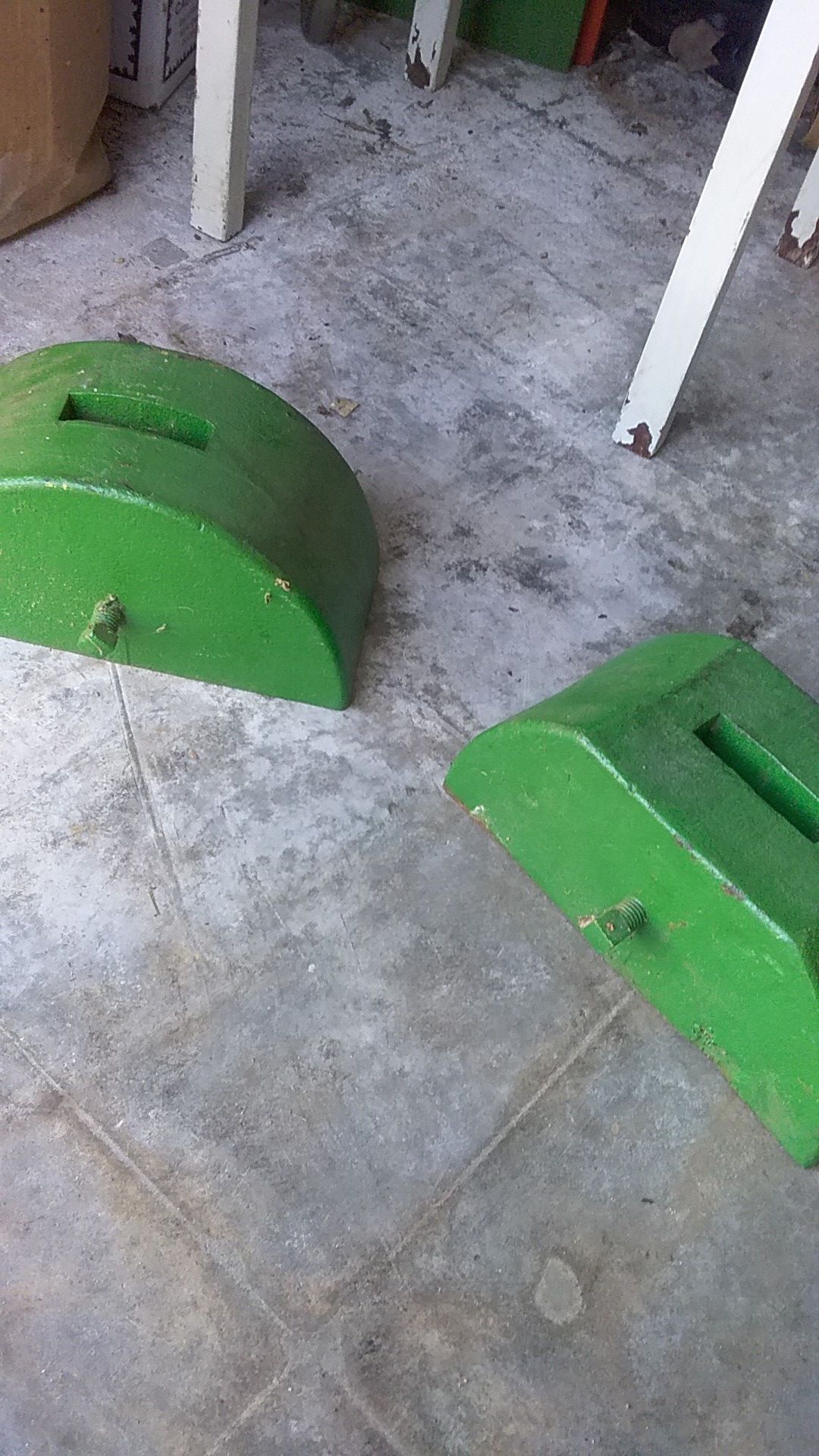 Steel Cast Iron Street sign weights set of two