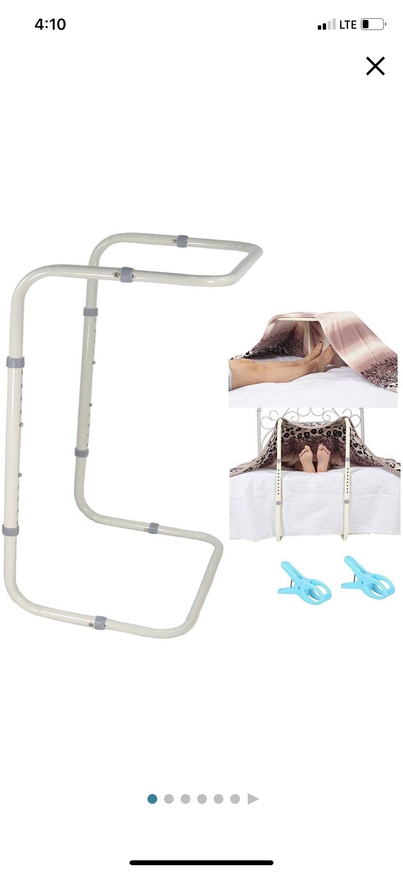 Blanket Lifter for Feet Lift Bar Sheet Riser Foot Tent Blanket Support Holder 26-34'' Adjustable Bed Cradle Assistance Device Hospital Bed Rail Access