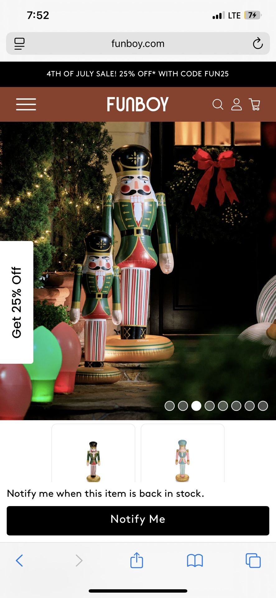 Funboy Inflatable Nutcracker Holiday Decorations Christmas Indoor Outdoor NEW