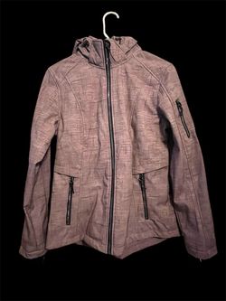Free Country Size M Purple Softshell Jacket Fleece Lined Hooded