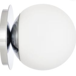 Chrome Wall Sconces, 1 Light Modern Globe Sconce, Wall Light for Bedroom Bathroom Living Room & Hallway Vanity Lighting, Ceiling Light Fixture (1-Ligh