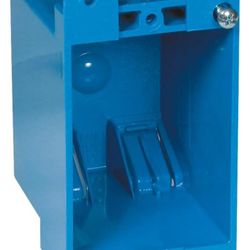 Carlon B114R-UPC Switch/Outlet Box, Old Work, 1 Gang, 4-1/8-Inch Length by 2-1/4-Inch Width by 2-3/4-Inch Depth, Blue