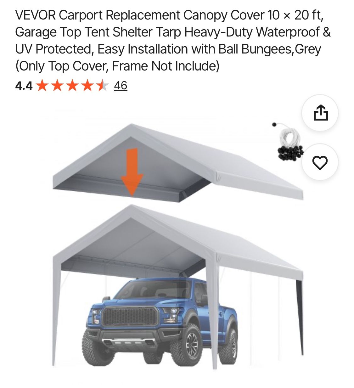 10x20 Carport Replacement