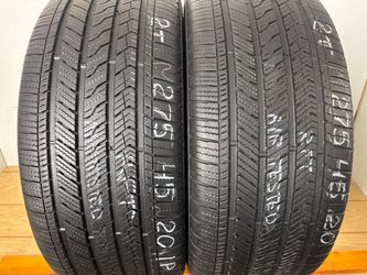 2 tires 275 45 20 Bridgestone alenza sport as run flat high tread