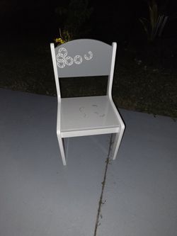 Gray White Kids Wooden Chair 