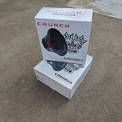 (2) New Crunch 12" dual 4 ohm voice coil subwoofers