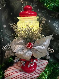 Handcrafted Holiday Lighted Candlelabra Jars