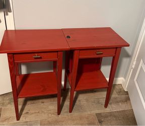 Red side/end tables night stands