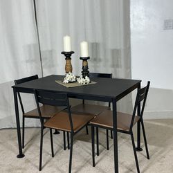 Compact 5 Piece Kitchen Dining Table & 4 Chairs IKEA LIKE NEW!