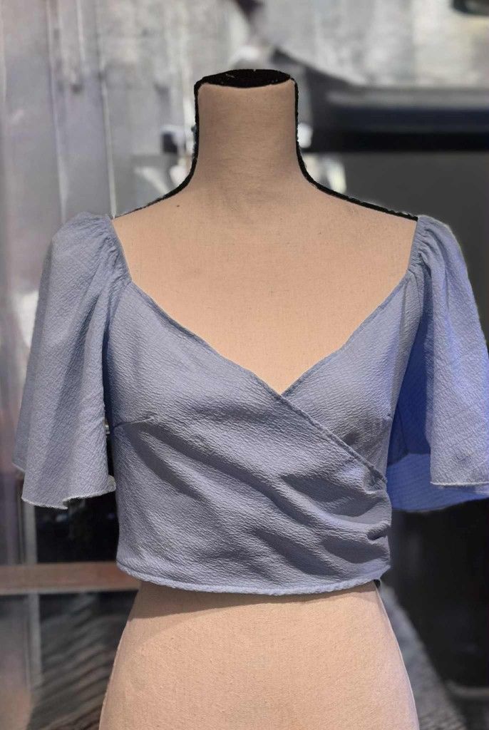 Women's Light Blue Crop Top