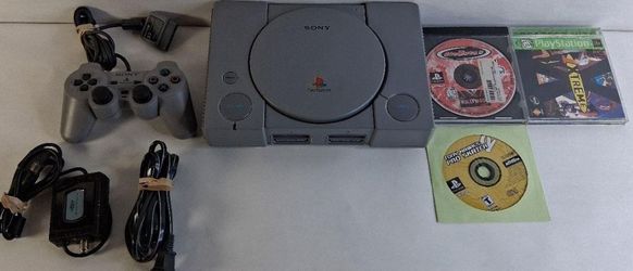 PS1 Console Bundle SCPH-9001 w Controller, 3 Games, RF Switcher video cord